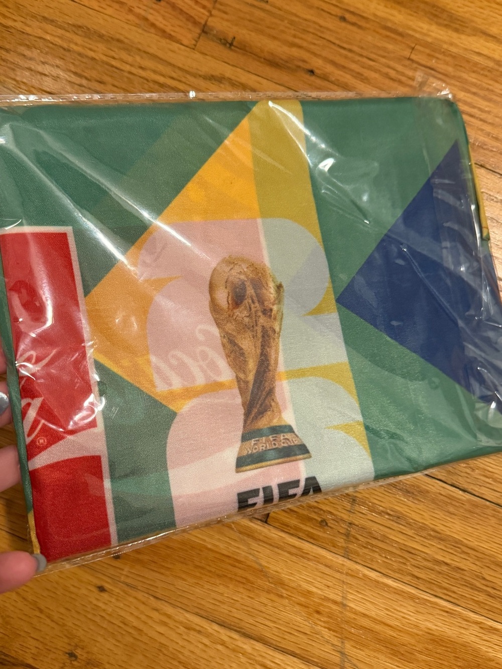 FIFA World Cup Green Multicolor Decorative Wall Flag - Brazil